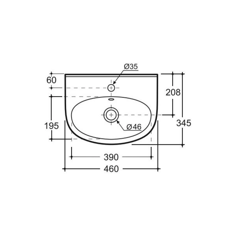 Умывальник с пьедесталом керам. Лаго 45 с/о белый (+крепл) с1