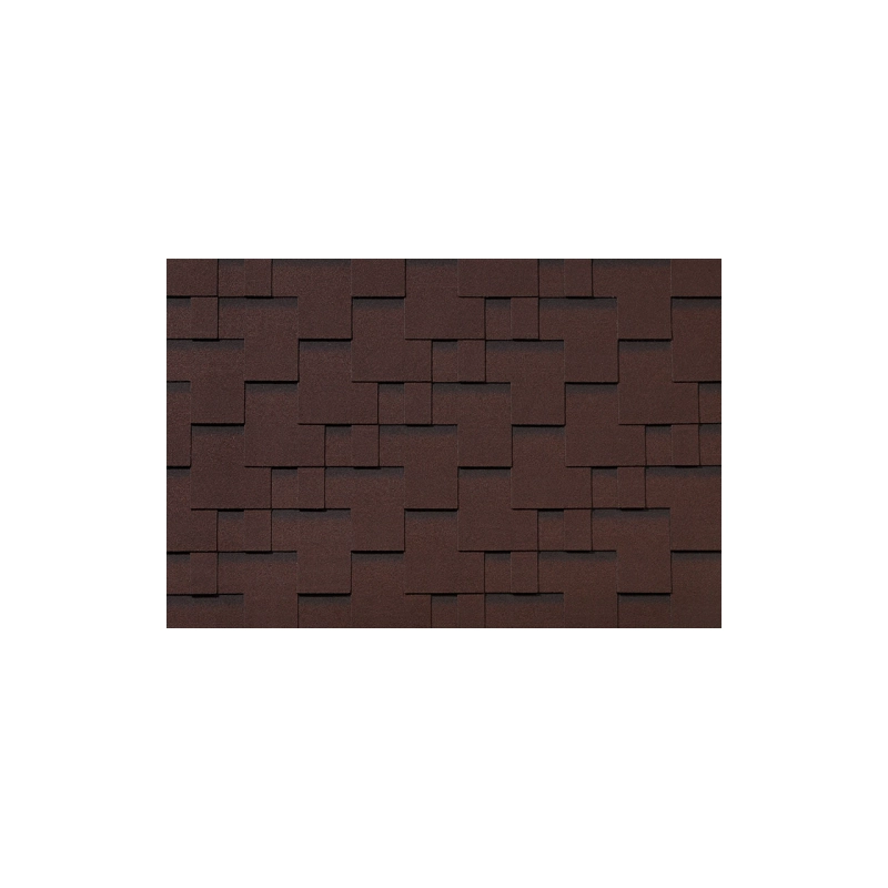 Битумная черепица Roofshield Премиум Модерн Каштан (шоколад) (3м.кв.)