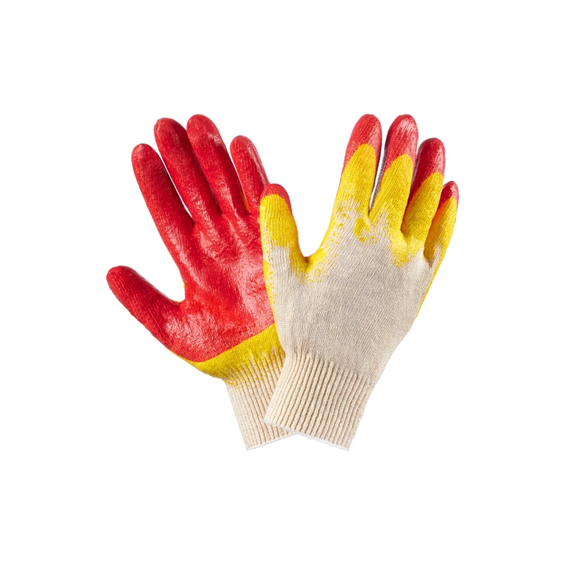 Перчатки х/б с 2-слойным латексным покрытием Люкс