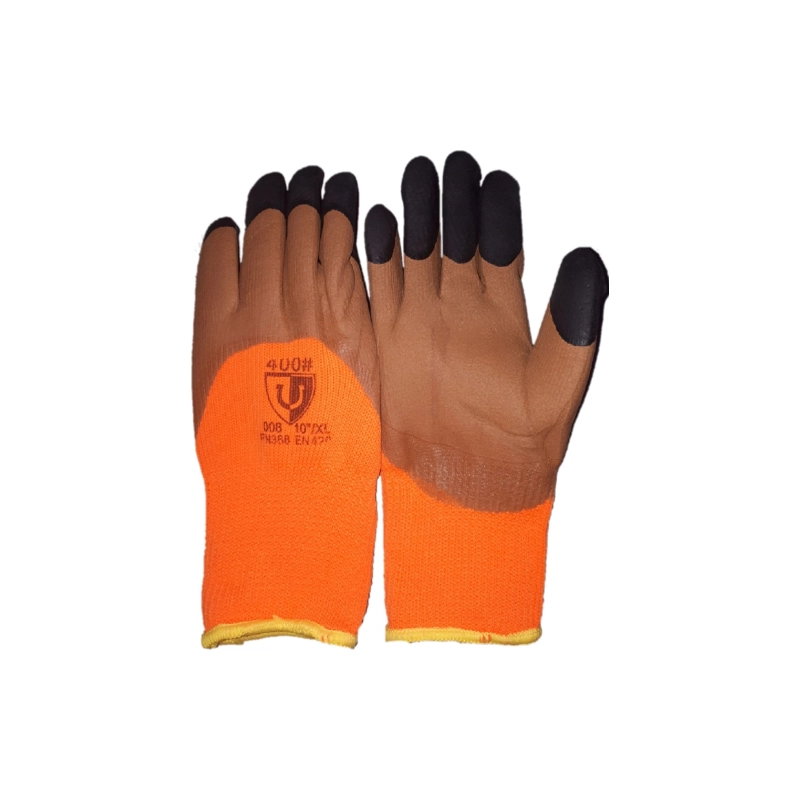 Перчатки защитные синтетические с вспененым латекс. покрытием и усил.пальцами