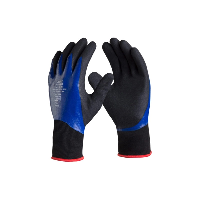 Перчатки защитные синтетические с вспененым нитрил. покрытием