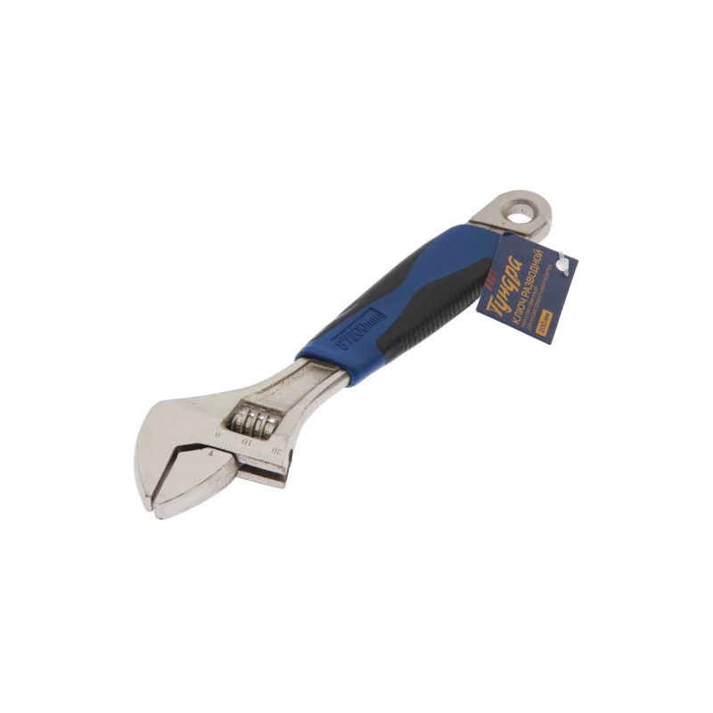 СЛ Ключ разводной ТУНДРА, двухкомпонентная рукоятка, 200мм (881778)