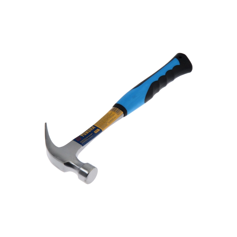 СЛ Молоток-гвоздодер ТУНДРА, цельнокованый, 2К рукоятка, 570 г (5271057)