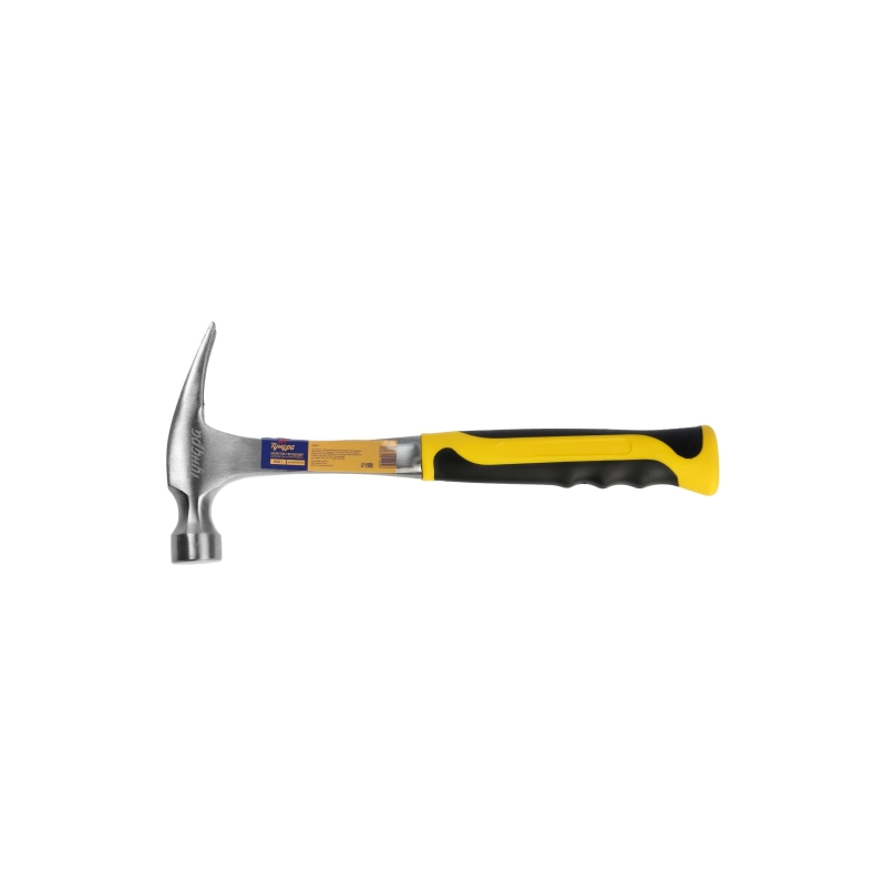 СЛ Молоток-гвоздодер ТУНДРА ПРОФИ, цельнокованый, двухкомп. рукоятка, 450 г (882014)