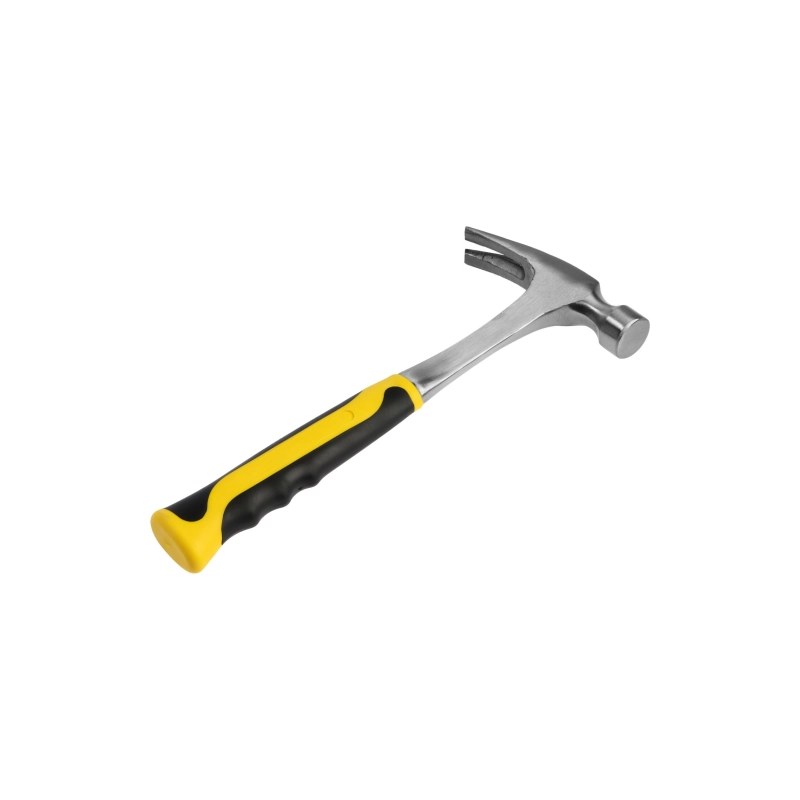 СЛ Молоток-гвоздодер ТУНДРА ПРОФИ, цельнокованый, двухкомп. рукоятка, 450 г (882014)