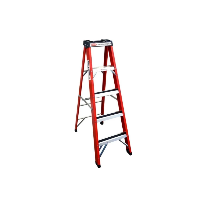 Стремянка SF 1004 стеклопластиковая 4 ступени, Alumet, с органайзером