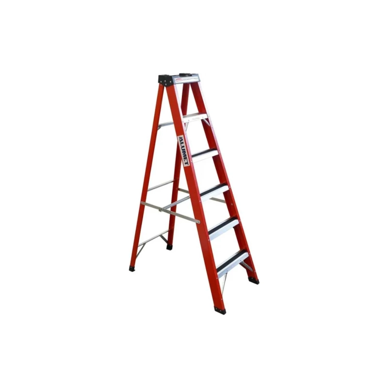 Стремянка SF 1005 стеклопластиковая 5 ступеней, Alumet, с органайзером