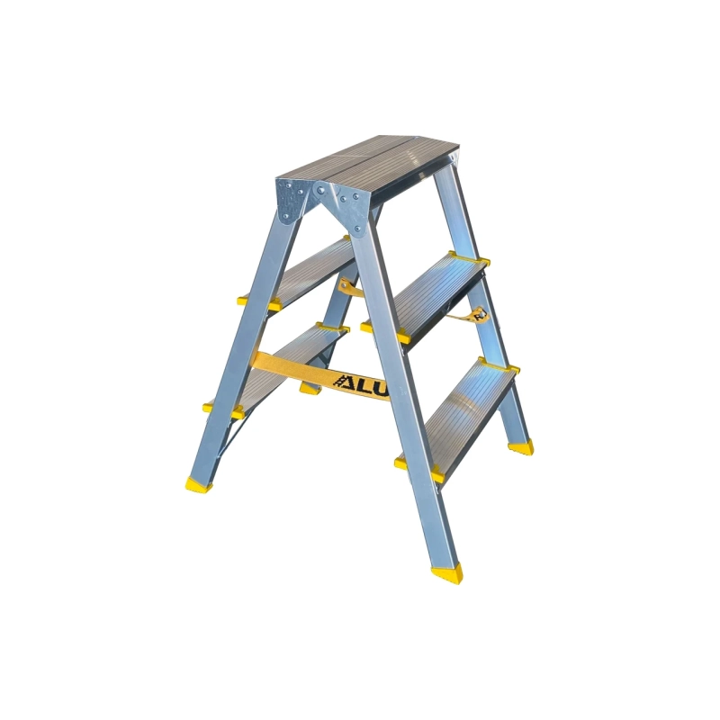 Двухсторонняя стремянка алюминиевая анодированная 3 ст. APD9203