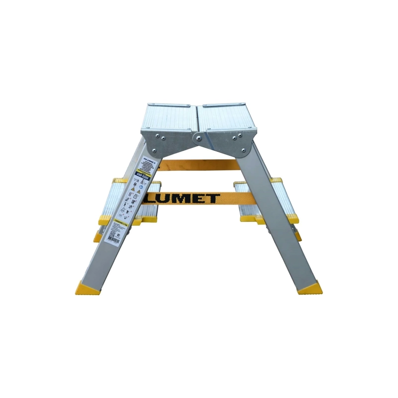 Двухсторонняя стремянка алюминиевая анодированная, ширина ступени 130 мм. 2 ст. ASD 5202