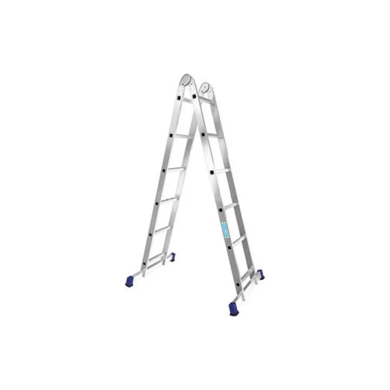 Лестница алюминиевая двухсекционная шарнирная профессиональная 2*6 Т206