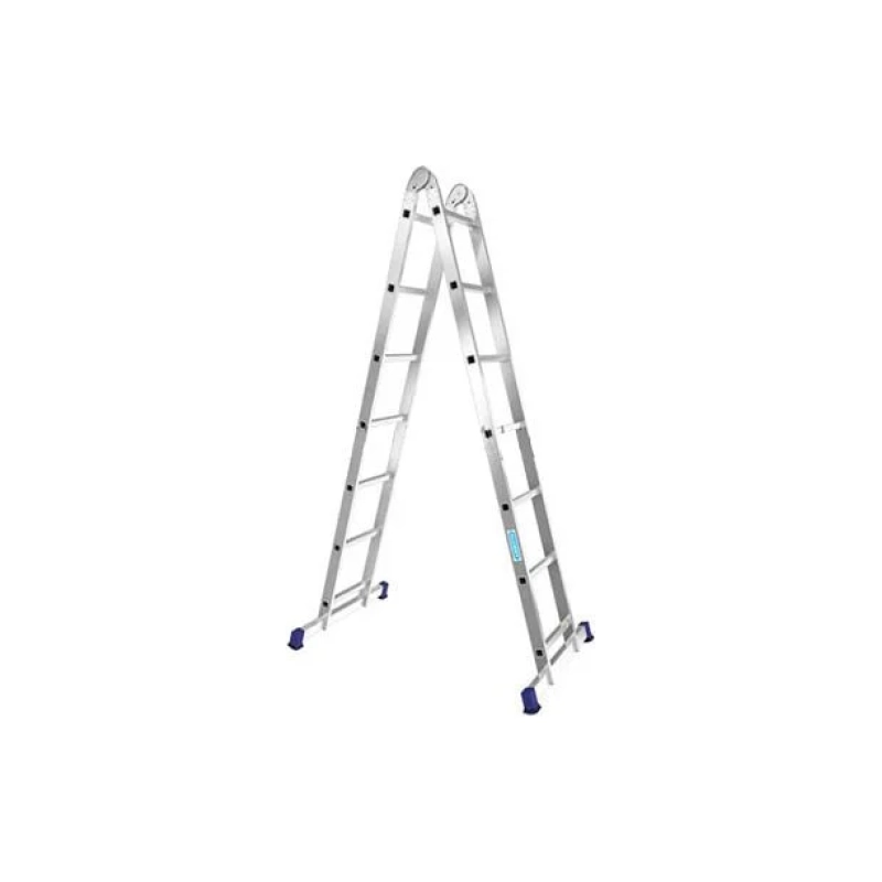 Лестница алюминиевая двухсекционная шарнирная профессиональная 2*7 Т207