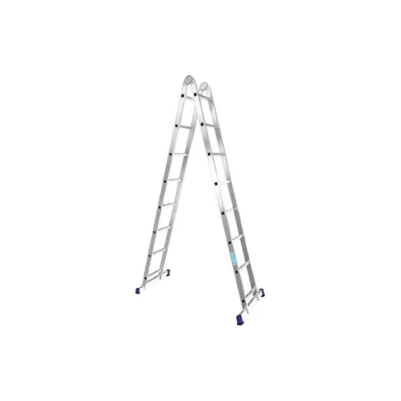 Лестница алюминиевая двухсекционная шарнирная профессиональная 2*8 Т208