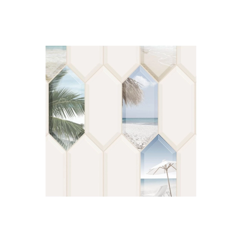 ВЕК Панель ПВХ (0,009*0,25*2,7) Тропикана ваниль вставка (глянец)