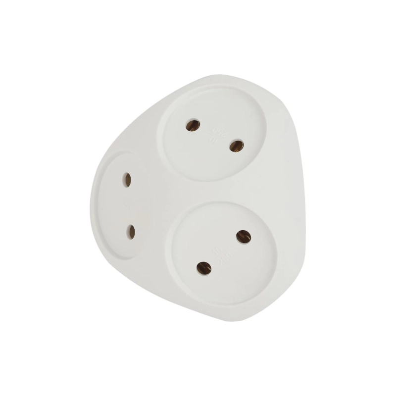 Тройник ЭРА SPx-3-W 3гн белый 10А