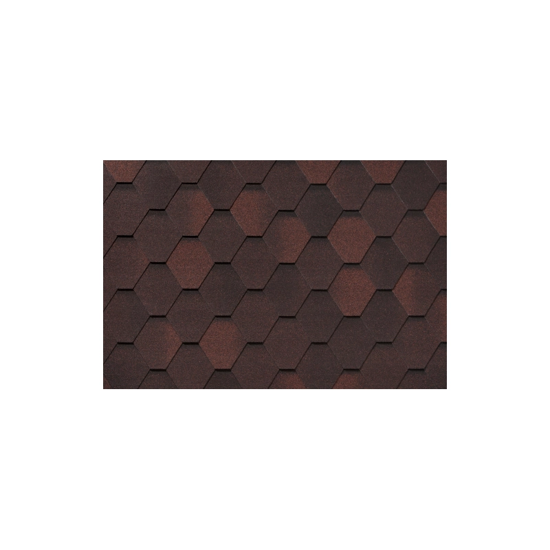 Битумная черепица Roofshield Премиум Стандарт Гранатовый отлив упак.(3м.кв.)