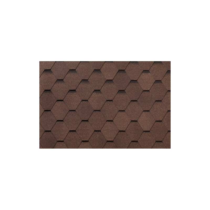 Битумная черепица Roofshield Классик-Стандарт Коричн.топаз (3м.кв.)