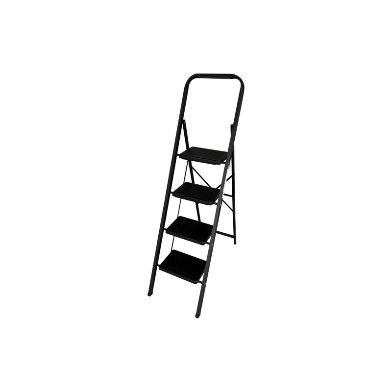 Стремянка 4 ступени стальная МК 804Р односторонняя с шир.пластик.ступенями