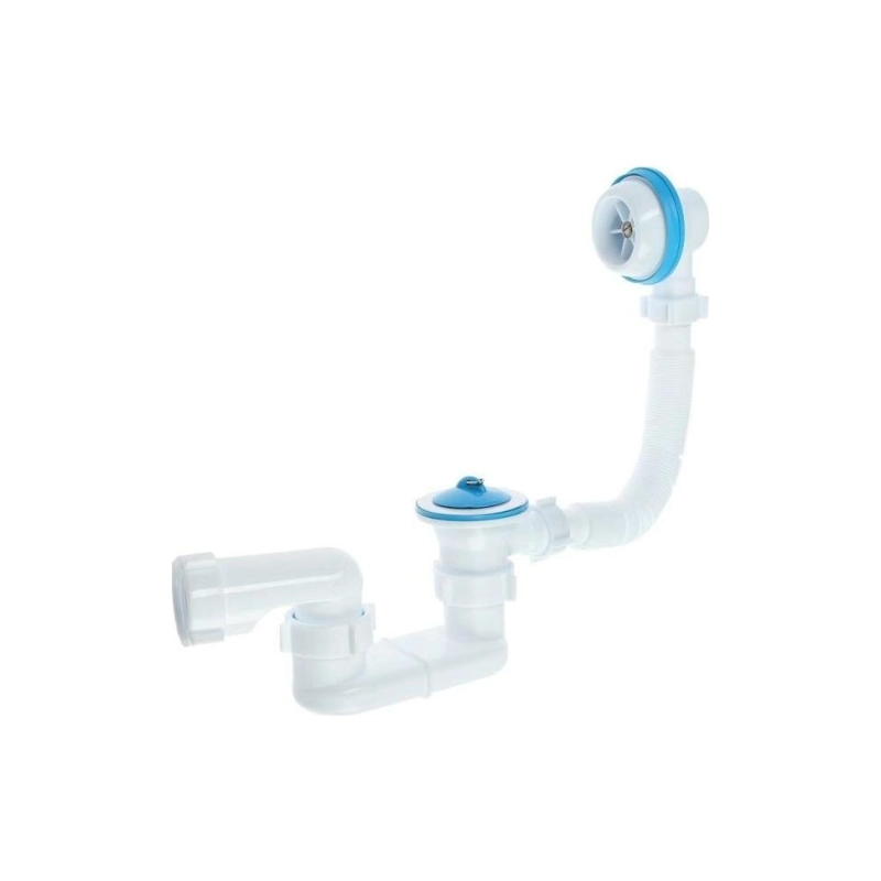 С6050 Сифон для ванны с выпуском 1 1/2, 40мм, с перелив, с пробкой (35шт)