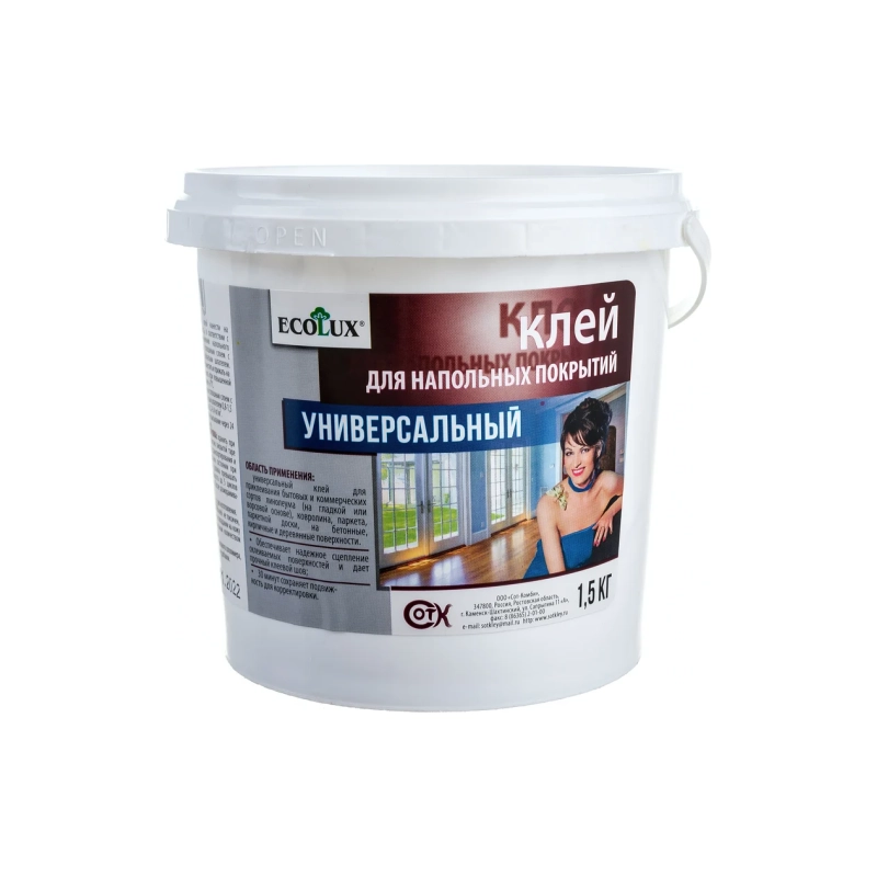 Ecolux Клей д/напольных покрытий 1,5кг