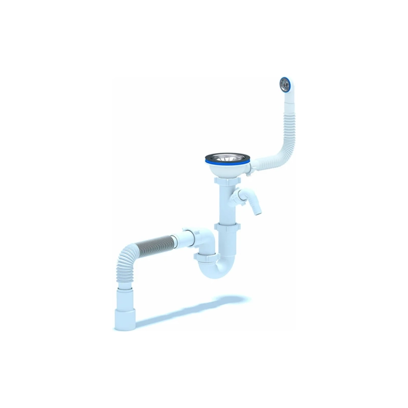 АНИ ПЛАСТ D1042SP Сифон прямоточный 3 1/2*40 с переливом и отв. с/м