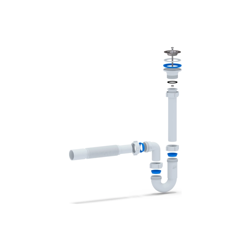 АНИ ПЛАСТ DB1010 Сифон Ани 1 1/4*32 прямоточный с гибкой трубой 32*40