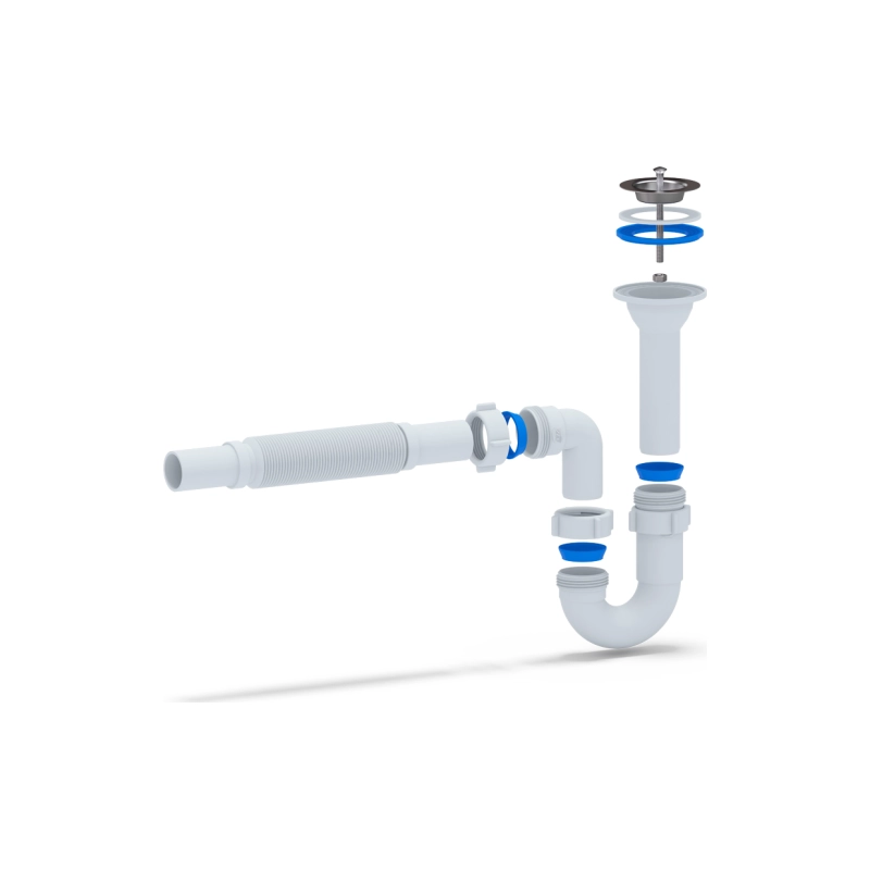 АНИ ПЛАСТ DB2005 Сифон Ани 1 1/4*32 прямоточный с гибкой трубой 32*32