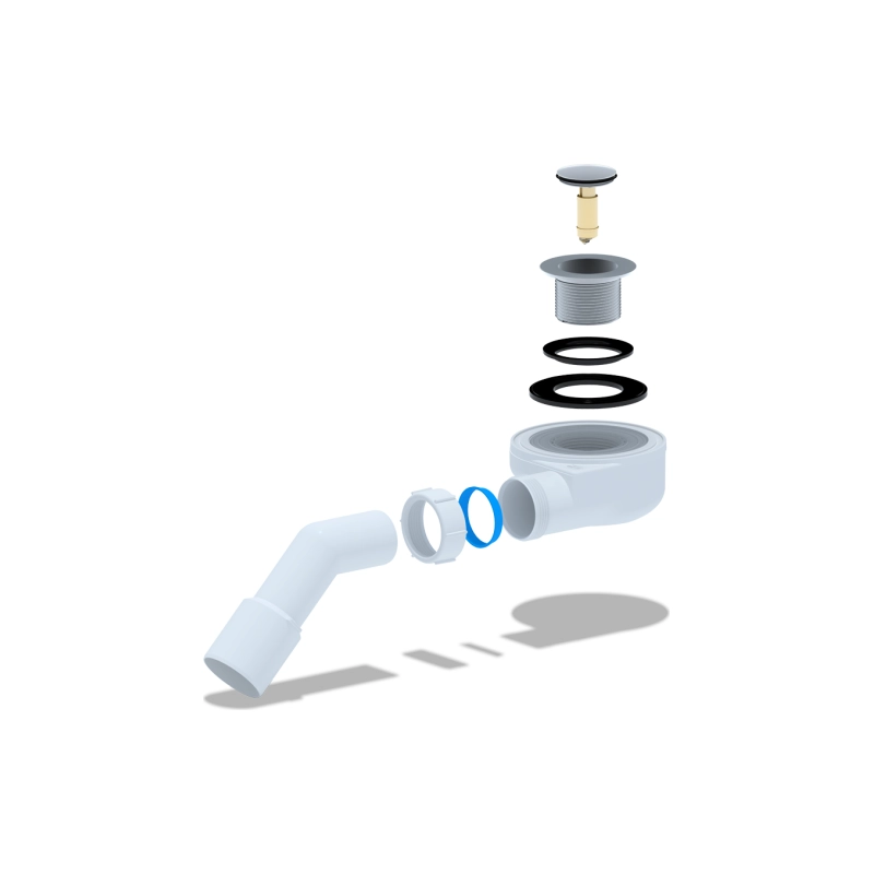 АНИ ПЛАСТ E451CL Сиф.душ.подд.1 1/2, h53мм,клик-клак,тр.45гр.40/50