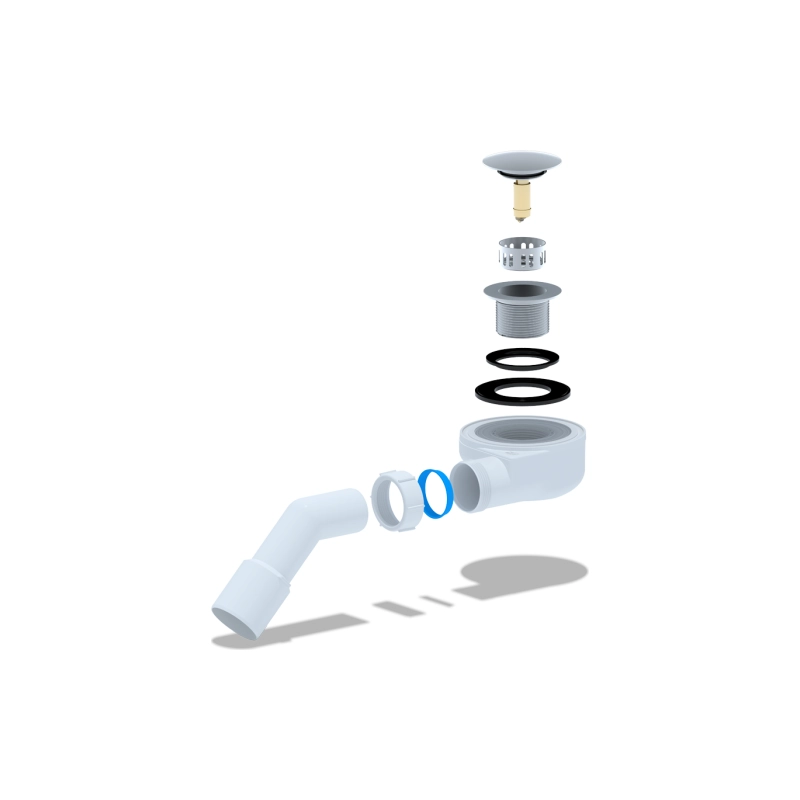 АНИ ПЛАСТ E451CLGS Сиф.душ.подд.1 1/2, h53мм,клик-клак,тр.45г40/50, (гриб-сетка)