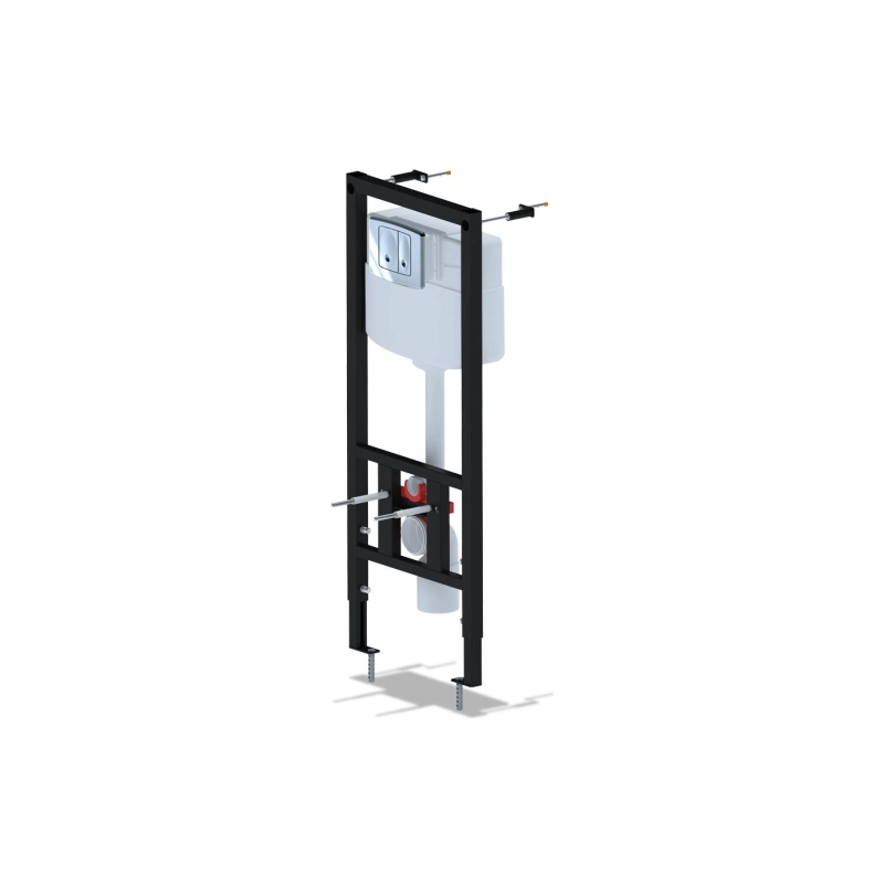 АНИ ПЛАСТ WCP1111 Инсталяция для унитаза с клавишей овальной хром глянец