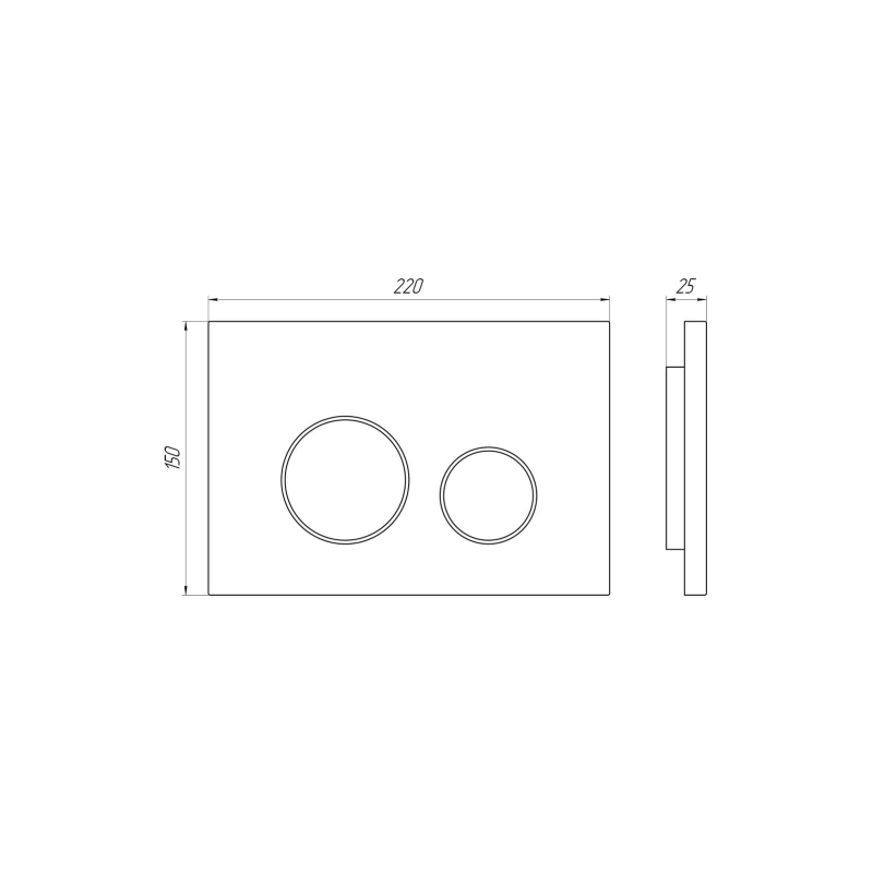 АНИ ПЛАСТ WCP1131 Инсталяция для унитаза с клавишей круглой хром глянец