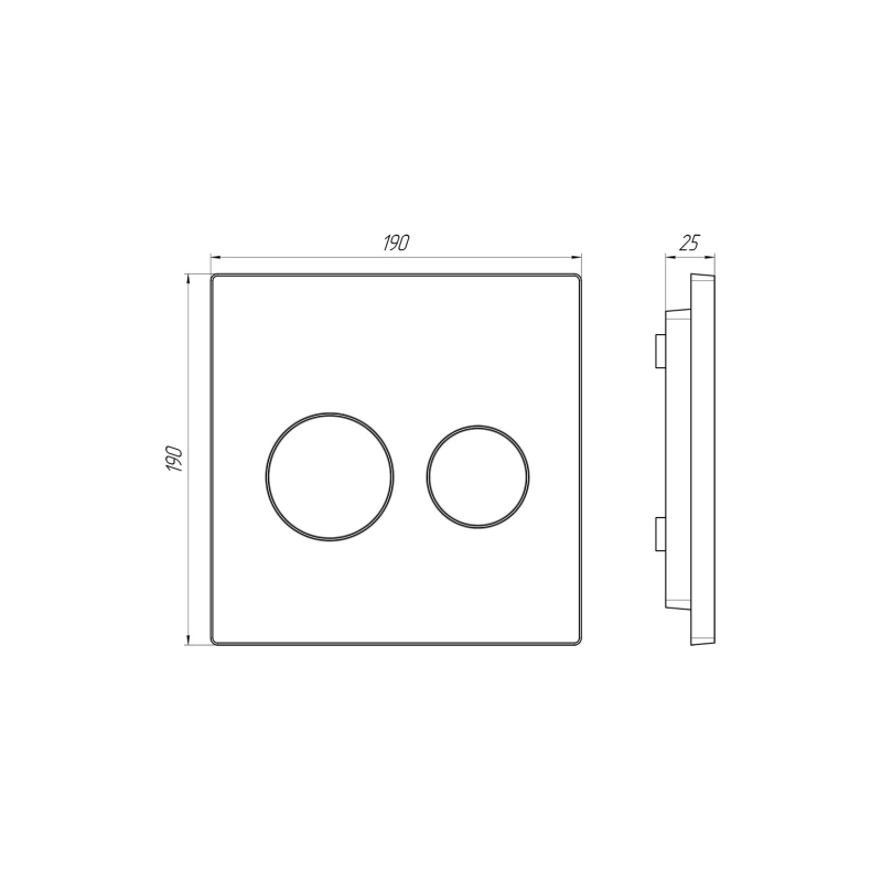 АНИ ПЛАСТ WCP1300 Инсталяция для унитаза с клав. белой круглой с хром. окант.