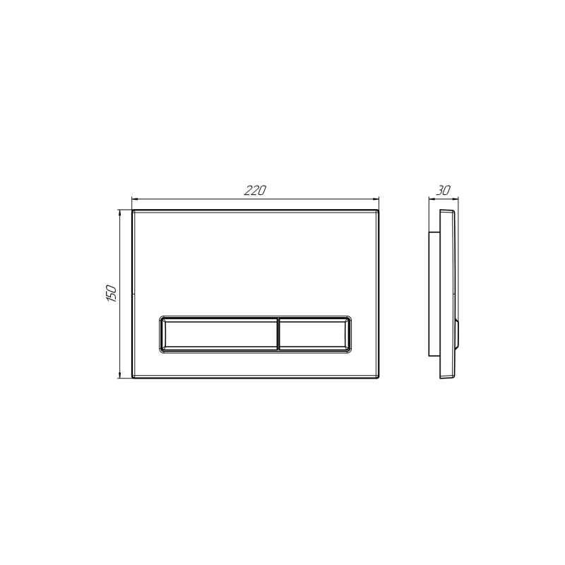 АНИ ПЛАСТ WCP4140 Инсталяция для унитаза с клав.WС1010/ WP1400 белая прямоуг.