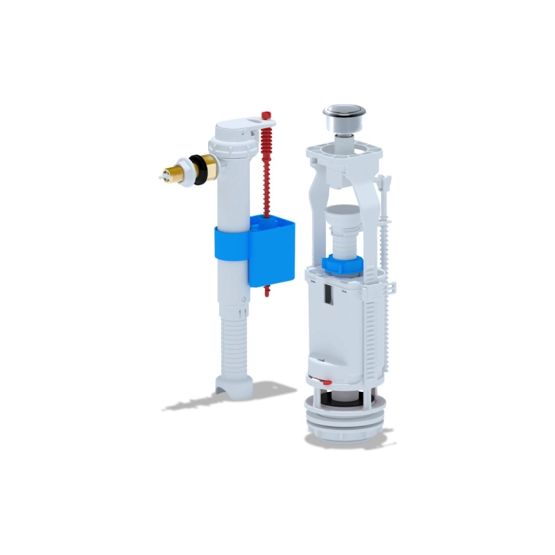 АНИ ПЛАСТ WC8040C Набор с бок.подв 3/8 латунь кнопка хром