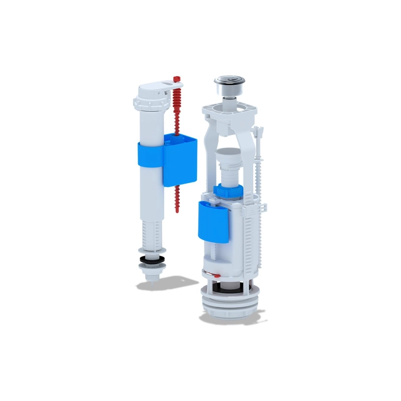 АНИ ПЛАСТ WC9510C Набор с ниж. подв. 1/2 пласт.кнопка хром. двойная