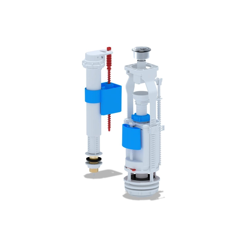 АНИ ПЛАСТ WC9520C Набор с ниж. под. 1/2 латунь кнопка хром. двойная