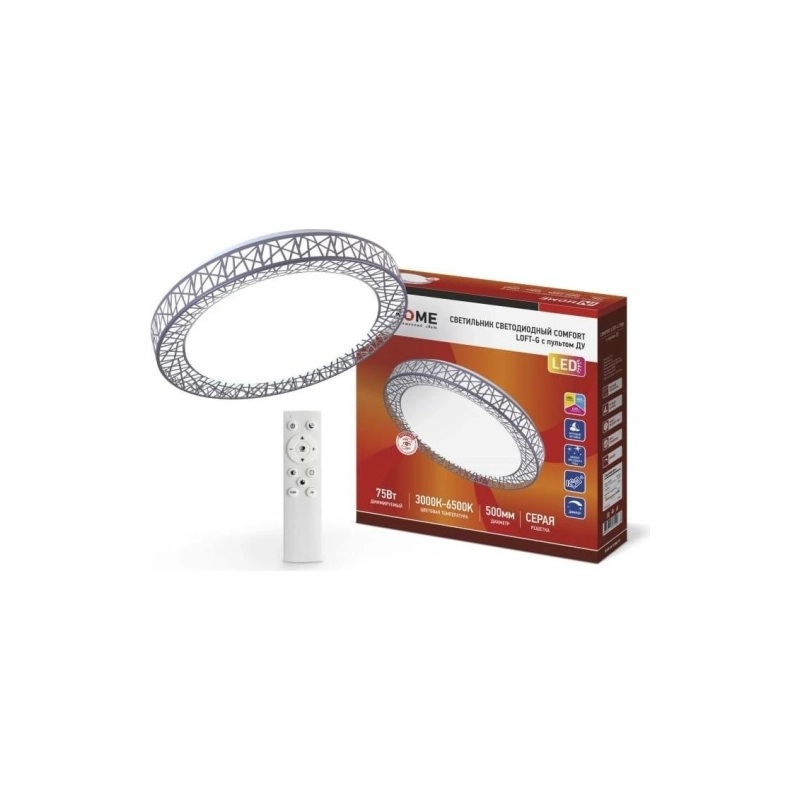 Светильник светодиодный IN HOME COMFORT Loft-G 75Вт 230В 3000-6500K 6000Лм 500x100мм пульт ДУ