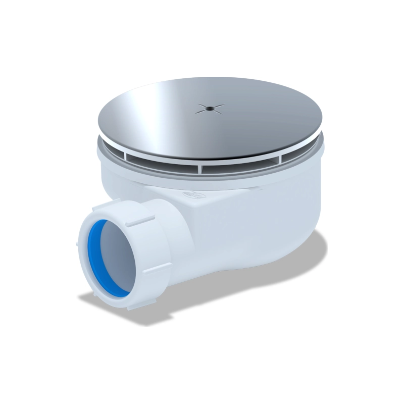 АНИ ПЛАСТ E350C Сифон для душевого поддона 1/2*90, h 53 мм, хром