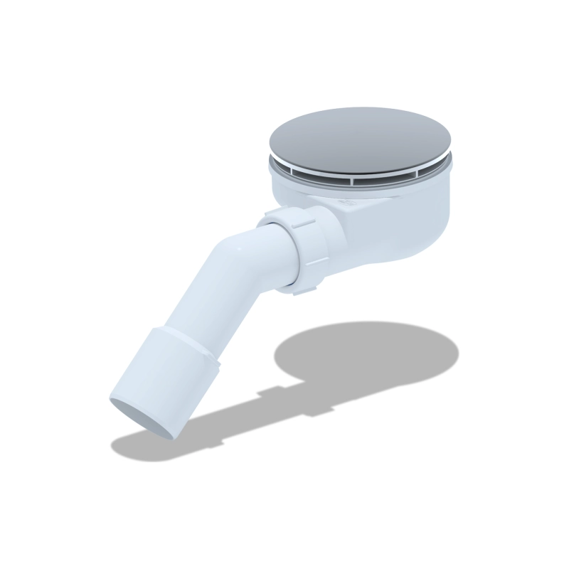 АНИ ПЛАСТ E351VAL Сифон для душ. поддона 1/2*90, h 55мм, металл,тр.45 40*50