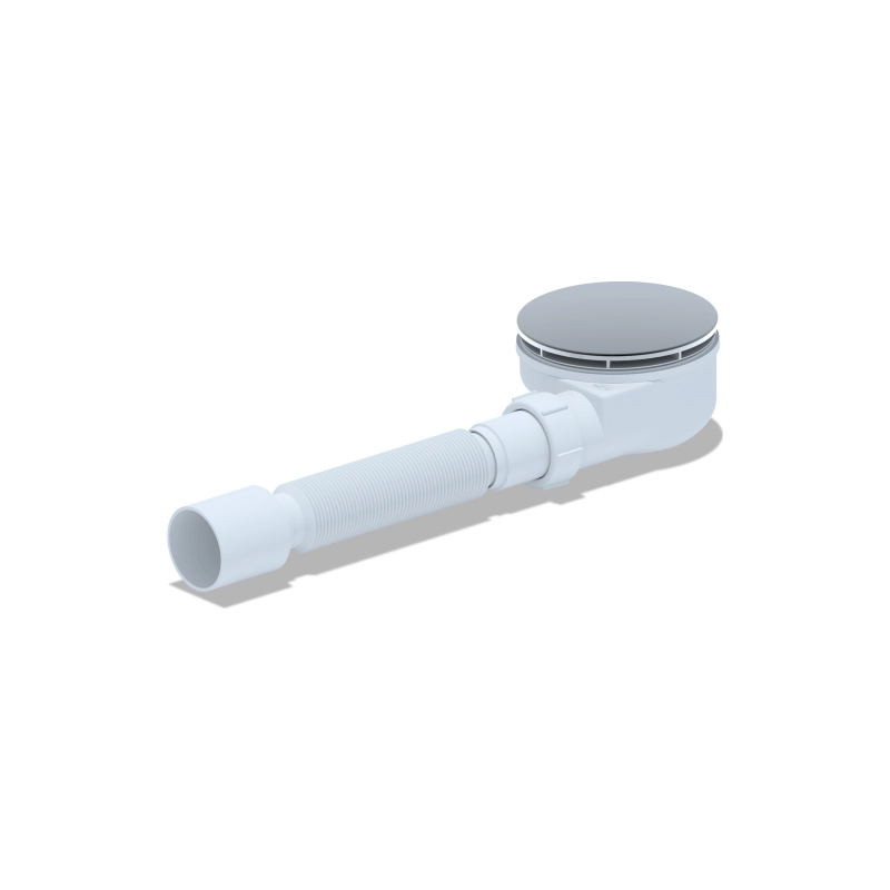 АНИ ПЛАСТ E355VAL Сифон для душ. поддона 1/2*90, h 55мм, металл,г/тр 375 40*50