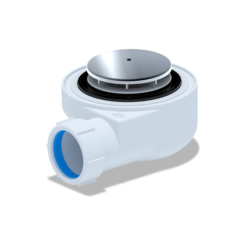 АНИ ПЛАСТ E450C Сифон для душевого поддона 1 1/2*50, h 53 мм, хром