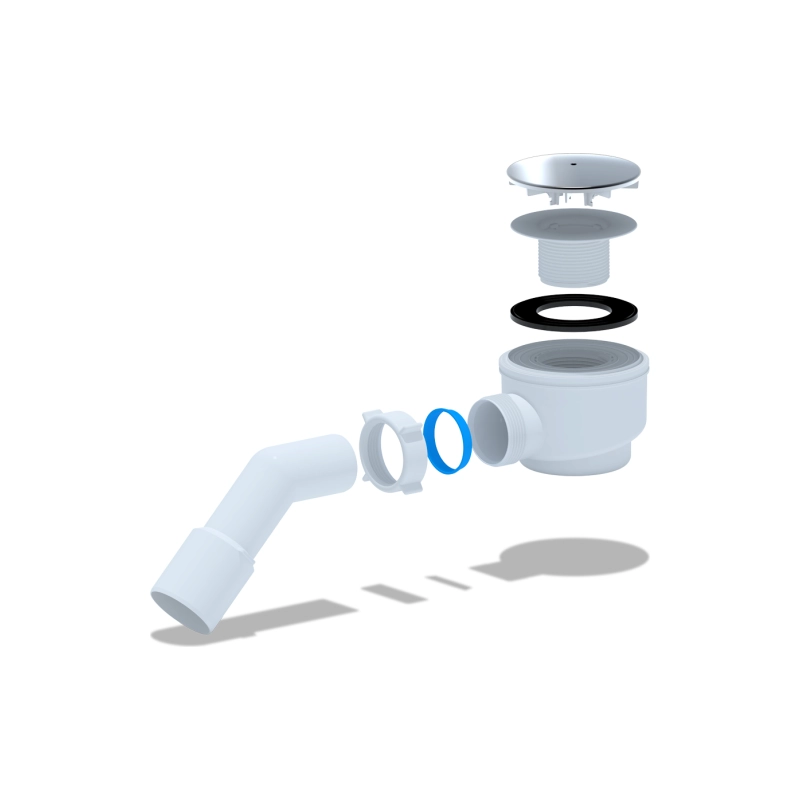 АНИ ПЛАСТ E511C Сиф. для д/п 1 1/2*60 с пер.труб. 45 40/50 хром