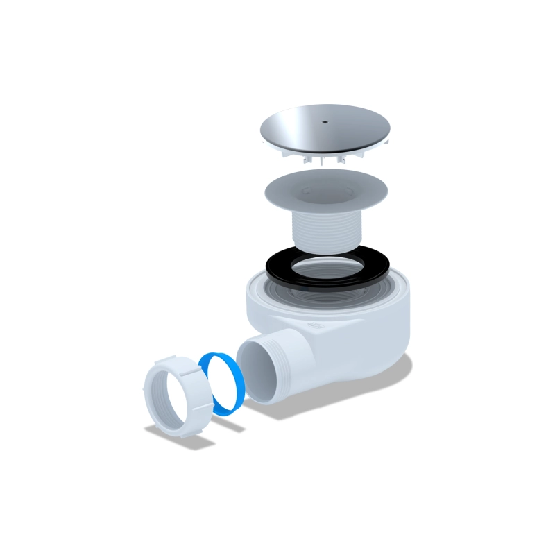 АНИ ПЛАСТ E550C Сифон для душевого поддона 1/2*60, h 53 мм, хром