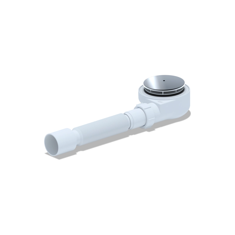 АНИ ПЛАСТ E555C Сифон для душ. подд. 1/2*60, h 53 мм, с г/т 375 40х50, хром