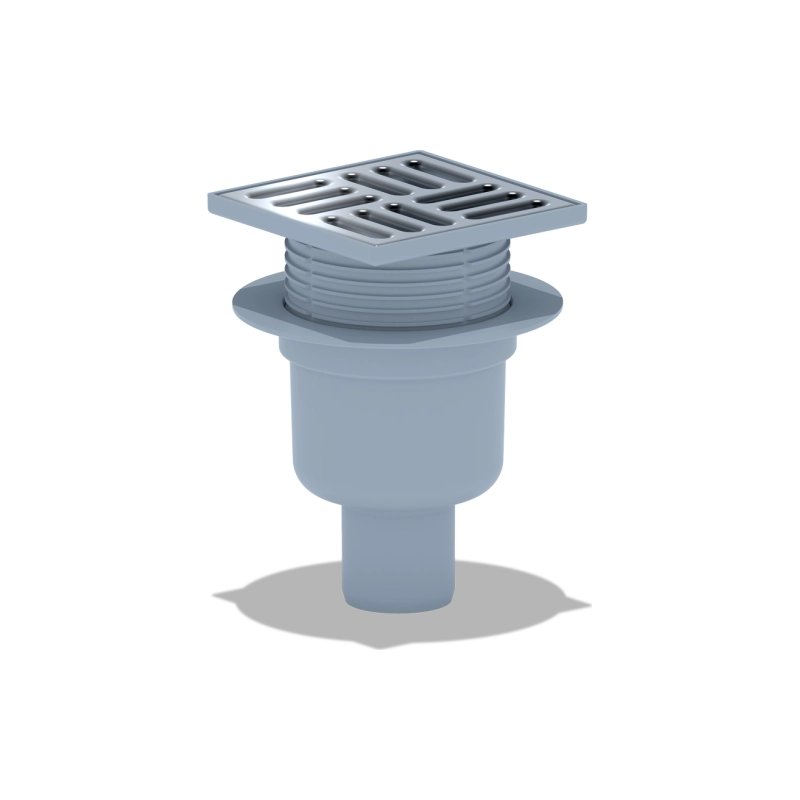 АНИ ПЛАСТ TQ5714 Трап верт.вып. 50 рег.реш. н/сталь 120х120 мм, сухой