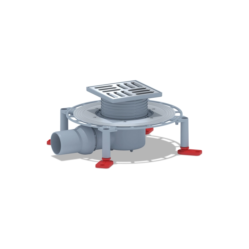 АНИ ПЛАСТ TVQ5614 Трап гор.вып. 50 рег.с реш.н/ст 120x120 мм, с сухим.затв., h 75 мм