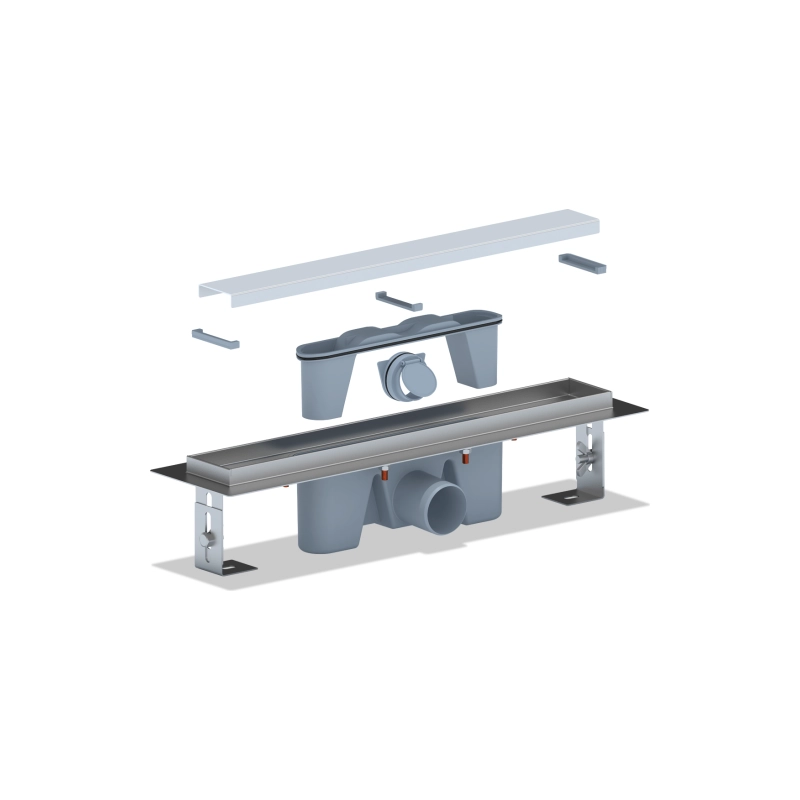 АНИ ПЛАСТ TLZ2145M Трап из н/стали c комб.затв. Штиль 450 мм вып. 50 мм, матовая