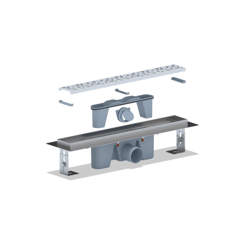 АНИ ПЛАСТ TLZ2345M Трап из н/стали c комб.затв. Бриз 450 мм вып. 50 мм, матовая