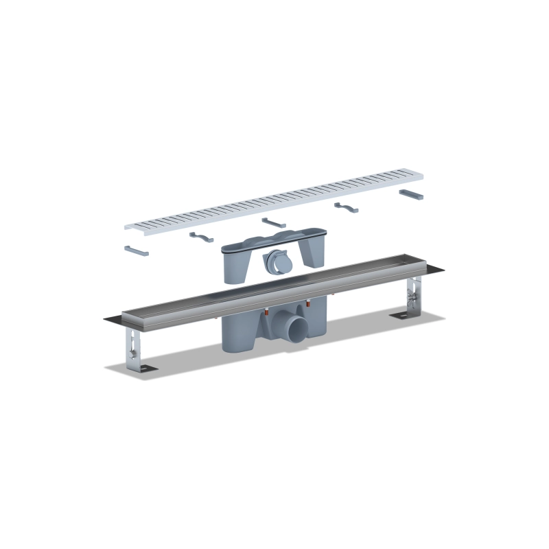 АНИ ПЛАСТ TLZ2465M Трап из н/стали c комб.затв. Бимс 650 мм вып. 50 мм, матовая