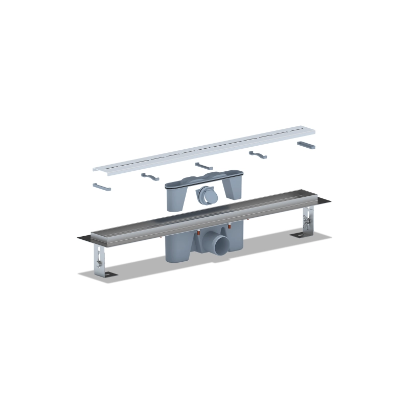 АНИ ПЛАСТ TLZ2565M Трап из н/стали c комб.затв. Киль 650 мм вып. 50 мм, матовая
