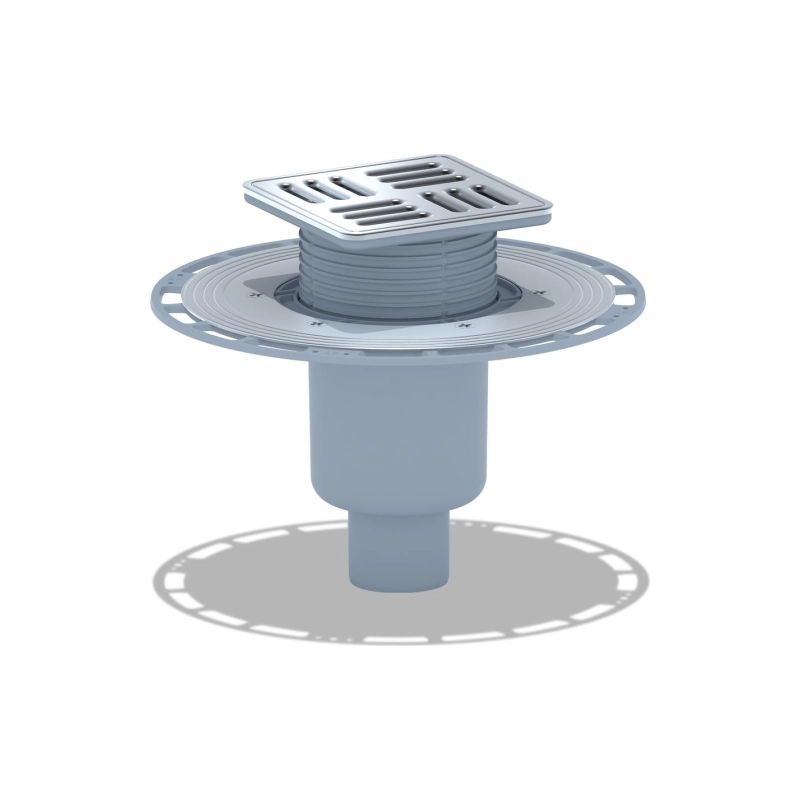 АНИ ПЛАСТ TVZ5714M Трап вер.вып. 50 рег реш.с обр.н/ст 120x120 мм с комб. затв., h 75 мм